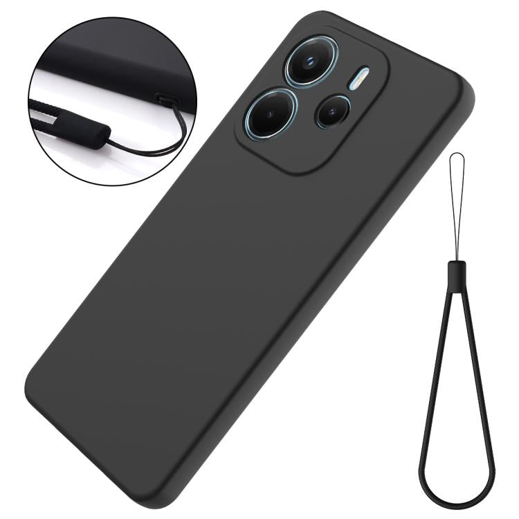 For Redmi Note 14 4G 163.25mm Solid Color Liquid Silicone Dropproof Full Coverage Phone Case