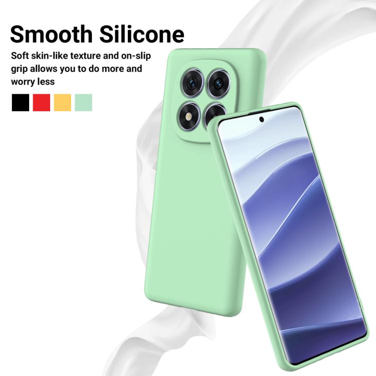 For Redmi Note 14 Pro 4G Solid Color Liquid Silicone Dropproof Full Coverage Phone Case