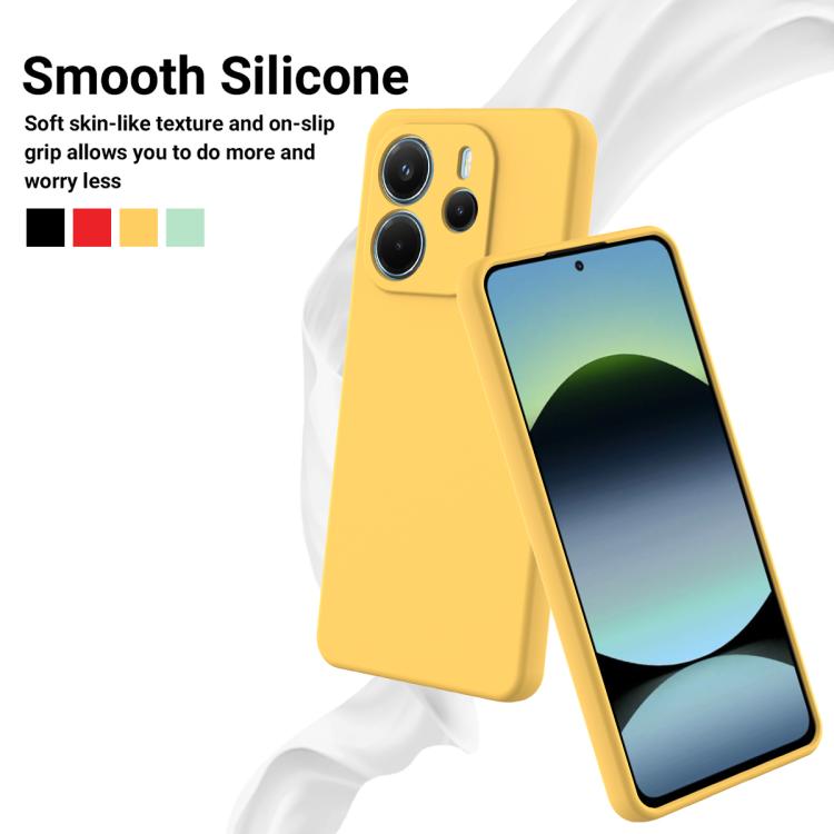 For Redmi Note 14 4G 164.84mm Solid Color Liquid Silicone Dropproof Full Coverage Phone Case