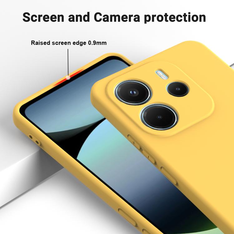 For Redmi Note 14 4G 164.84mm Solid Color Liquid Silicone Dropproof Full Coverage Phone Case