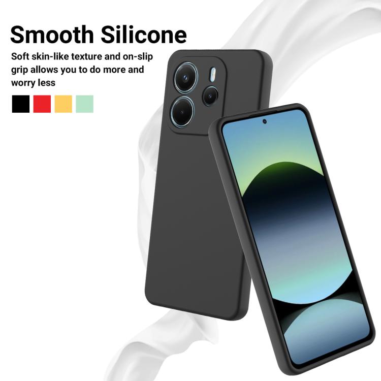 For Redmi Note 14 4G 164.84mm Solid Color Liquid Silicone Dropproof Full Coverage Phone Case