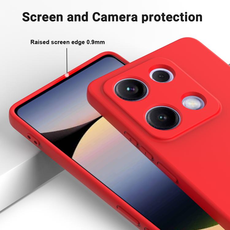 For Redmi Note 14S 4G Solid Color Liquid Silicone Dropproof Full Coverage Phone Case