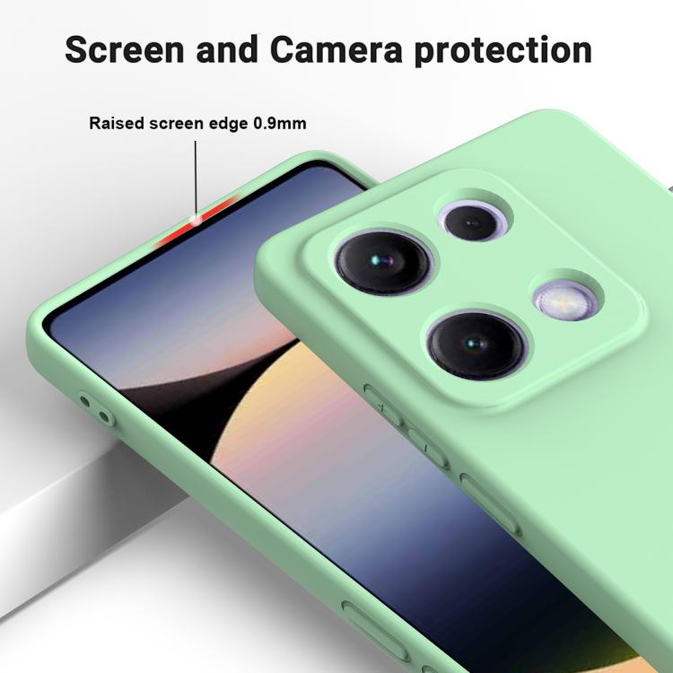 For Redmi Note 14S 4G Solid Color Liquid Silicone Dropproof Full Coverage Phone Case