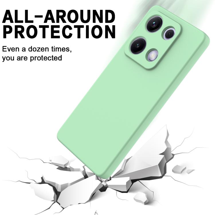 For Redmi Note 14S 4G Solid Color Liquid Silicone Dropproof Full Coverage Phone Case
