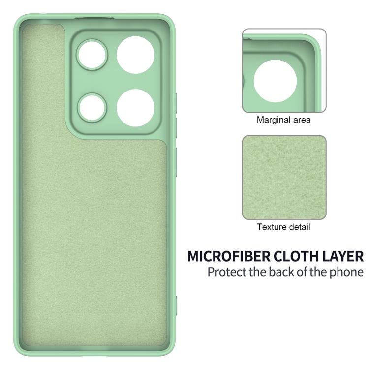 For Redmi Note 14S 4G Solid Color Liquid Silicone Dropproof Full Coverage Phone Case