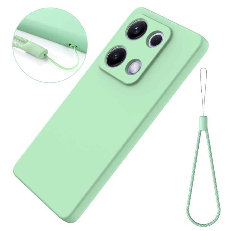 For Redmi Note 14S 4G Solid Color Liquid Silicone Dropproof Full Coverage Phone Case
