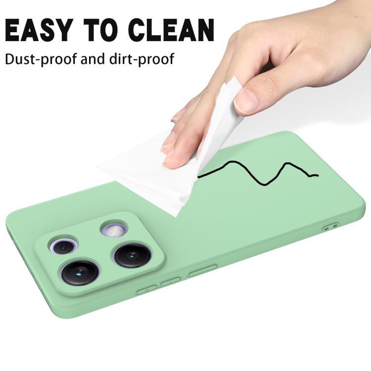 For Redmi Note 14S 4G Solid Color Liquid Silicone Dropproof Full Coverage Phone Case