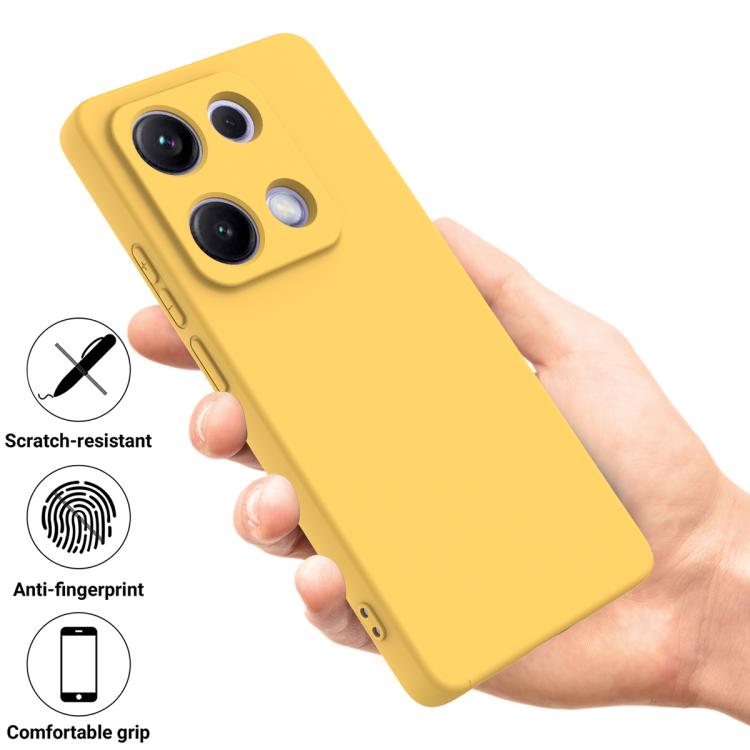 For Redmi Note 14S 4G Solid Color Liquid Silicone Dropproof Full Coverage Phone Case
