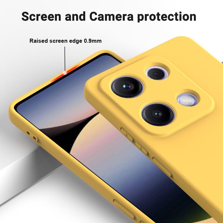 For Redmi Note 14S 4G Solid Color Liquid Silicone Dropproof Full Coverage Phone Case