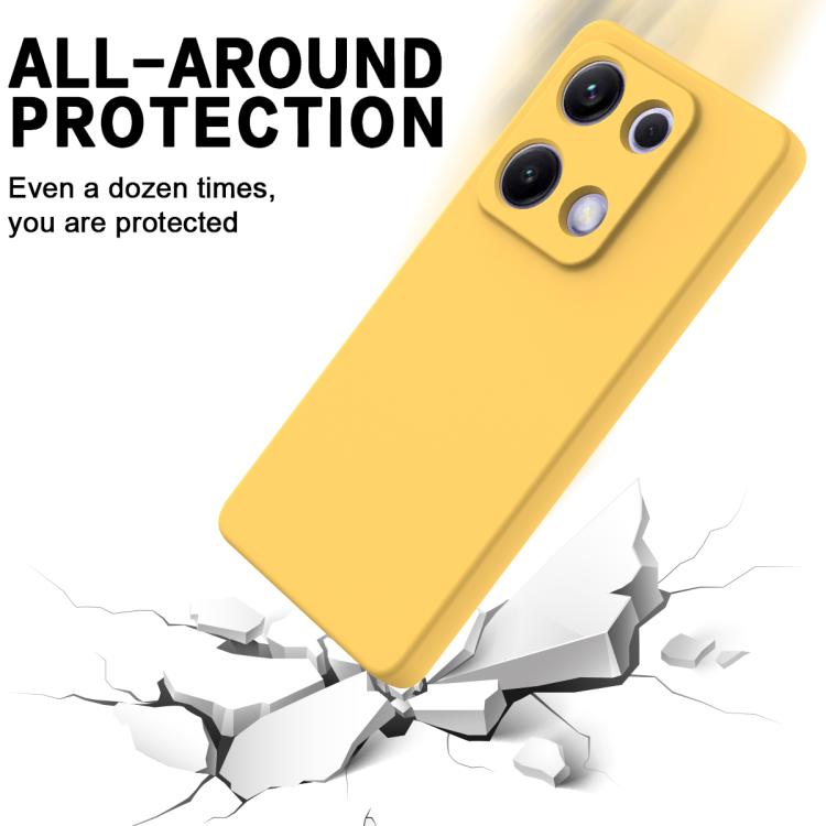 For Redmi Note 14S 4G Solid Color Liquid Silicone Dropproof Full Coverage Phone Case
