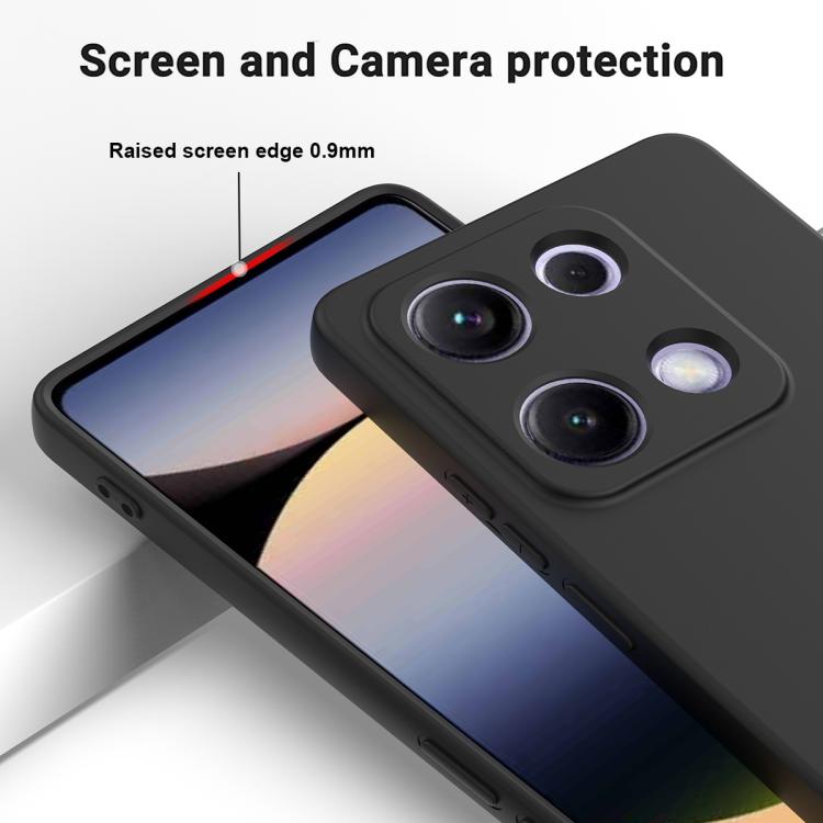 For Redmi Note 14S 4G Solid Color Liquid Silicone Dropproof Full Coverage Phone Case