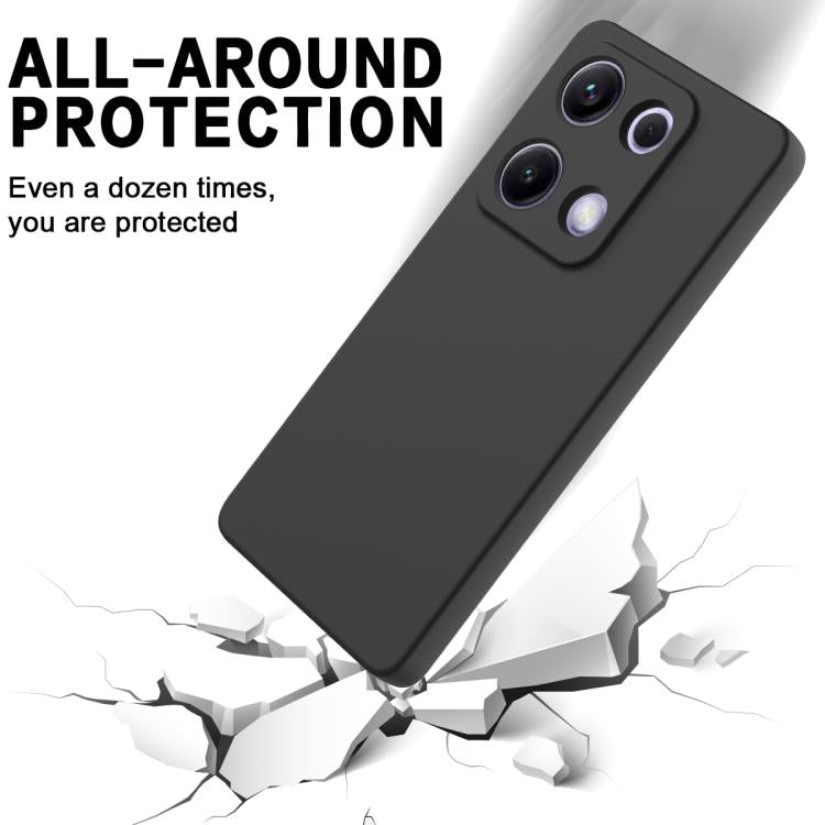 For Redmi Note 14S 4G Solid Color Liquid Silicone Dropproof Full Coverage Phone Case