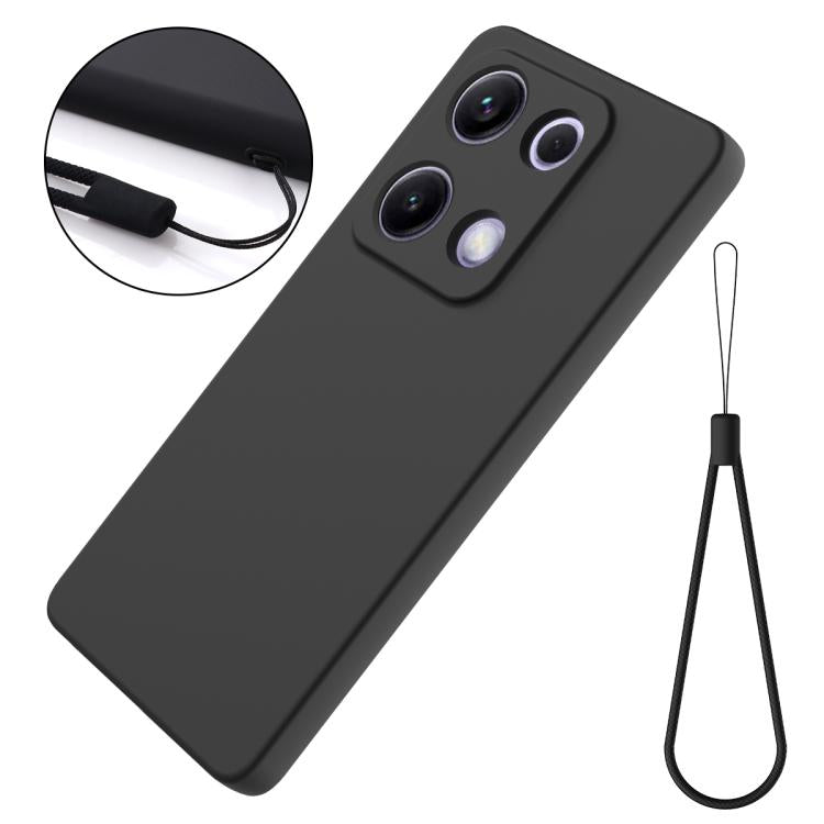 For Redmi Note 14S 4G Solid Color Liquid Silicone Dropproof Full Coverage Phone Case
