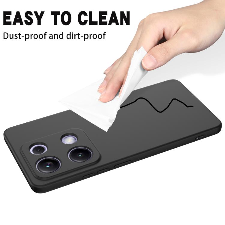 For Redmi Note 14S 4G Solid Color Liquid Silicone Dropproof Full Coverage Phone Case