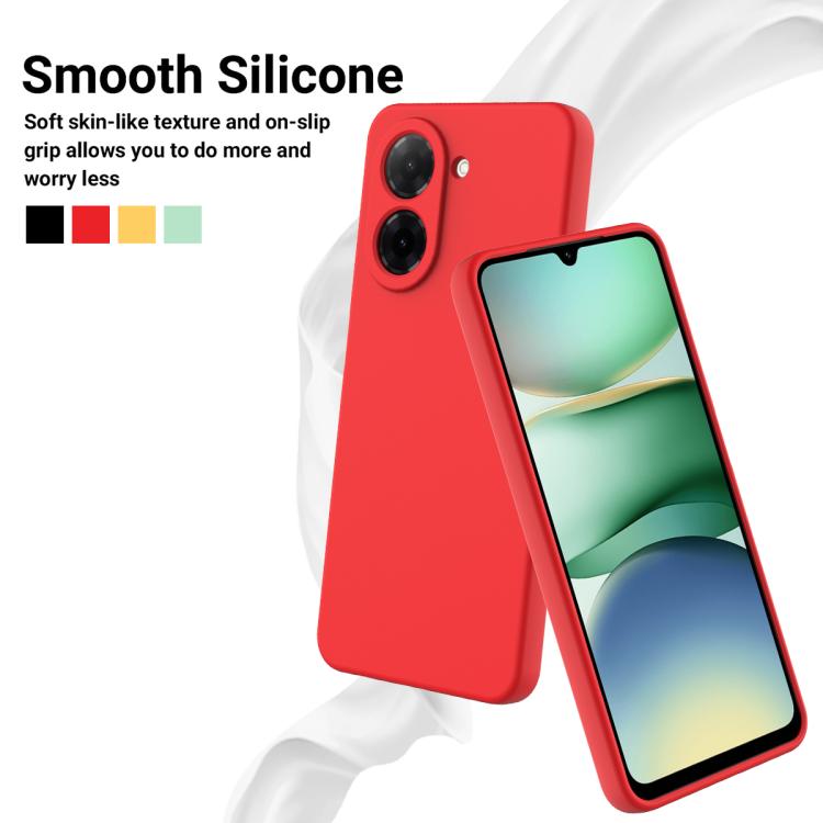 For Redmi A5 4G 171.7mm / Poco C71 Solid Color Liquid Silicone Dropproof Full Coverage Phone Case