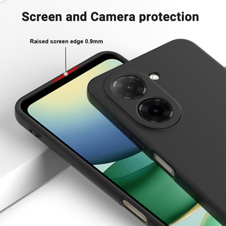 For Redmi A5 4G 171.7mm / Poco C71 Solid Color Liquid Silicone Dropproof Full Coverage Phone Case