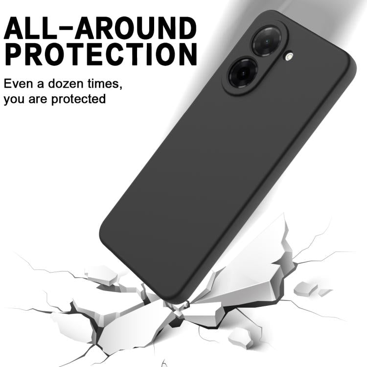 For Redmi A5 4G 171.7mm / Poco C71 Solid Color Liquid Silicone Dropproof Full Coverage Phone Case