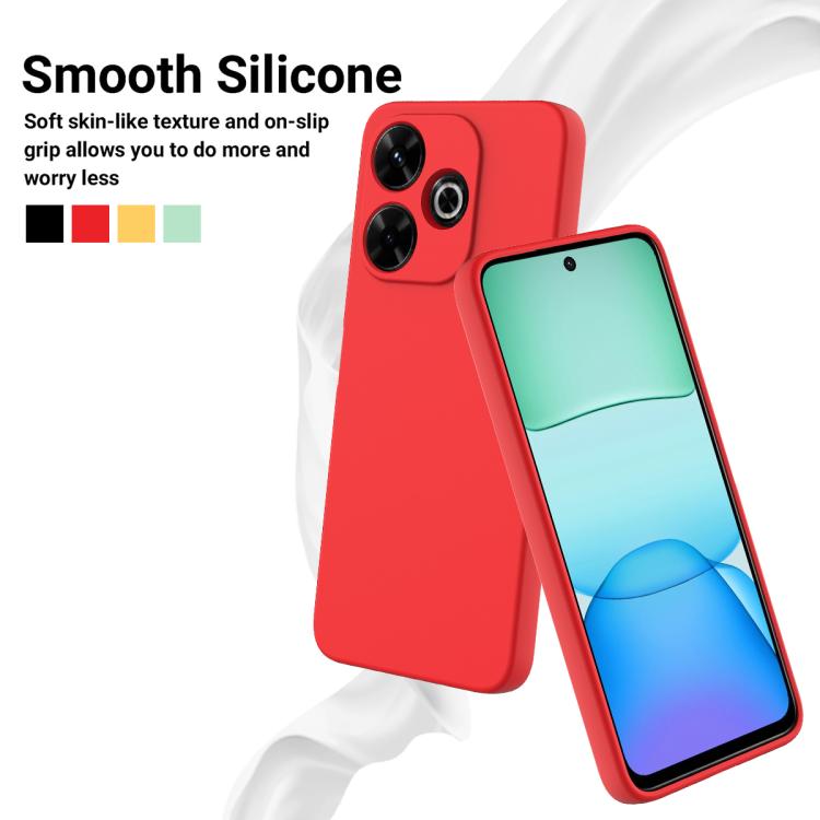 For Redmi 13x 4G Solid Color Liquid Silicone Dropproof Full Coverage Phone Case