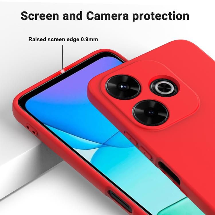 For Redmi 13x 4G Solid Color Liquid Silicone Dropproof Full Coverage Phone Case