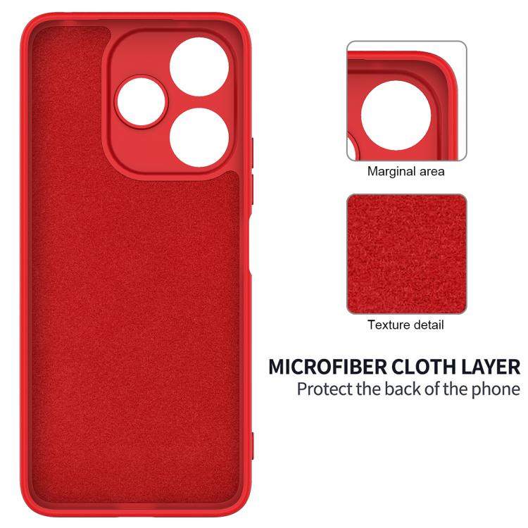For Redmi 13x 4G Solid Color Liquid Silicone Dropproof Full Coverage Phone Case