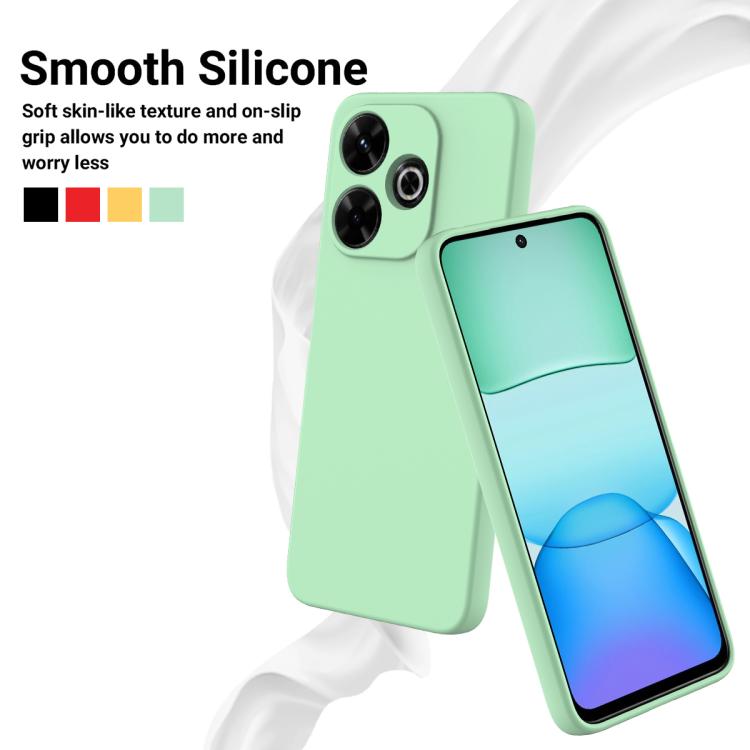 For Redmi 13x 4G Solid Color Liquid Silicone Dropproof Full Coverage Phone Case