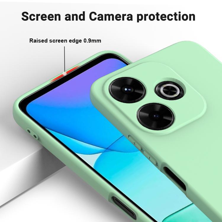 For Redmi 13x 4G Solid Color Liquid Silicone Dropproof Full Coverage Phone Case