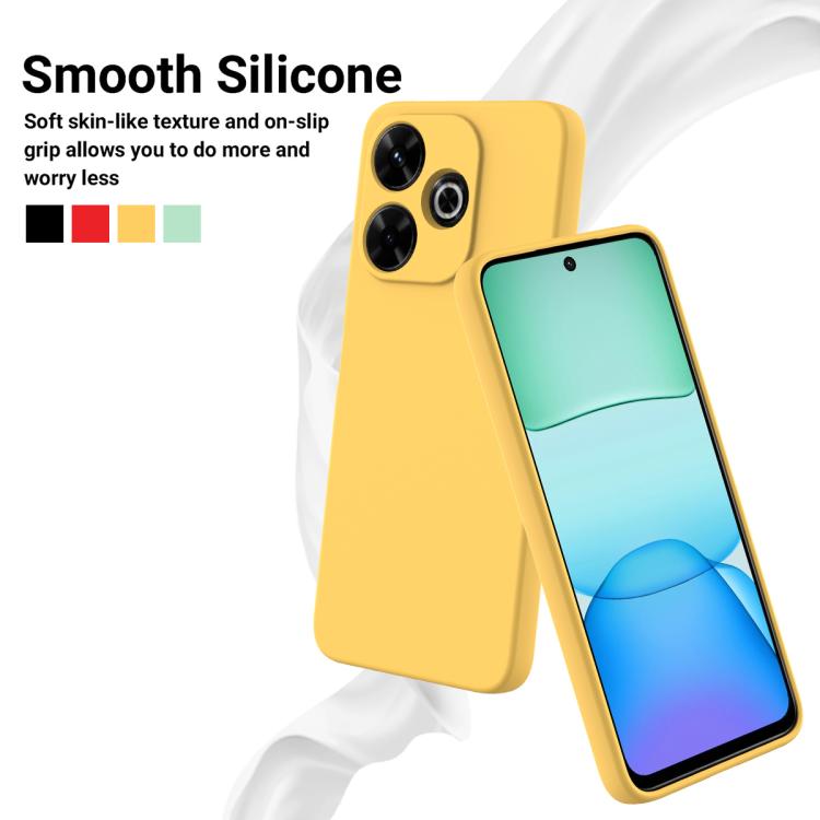 For Redmi 13x 4G Solid Color Liquid Silicone Dropproof Full Coverage Phone Case