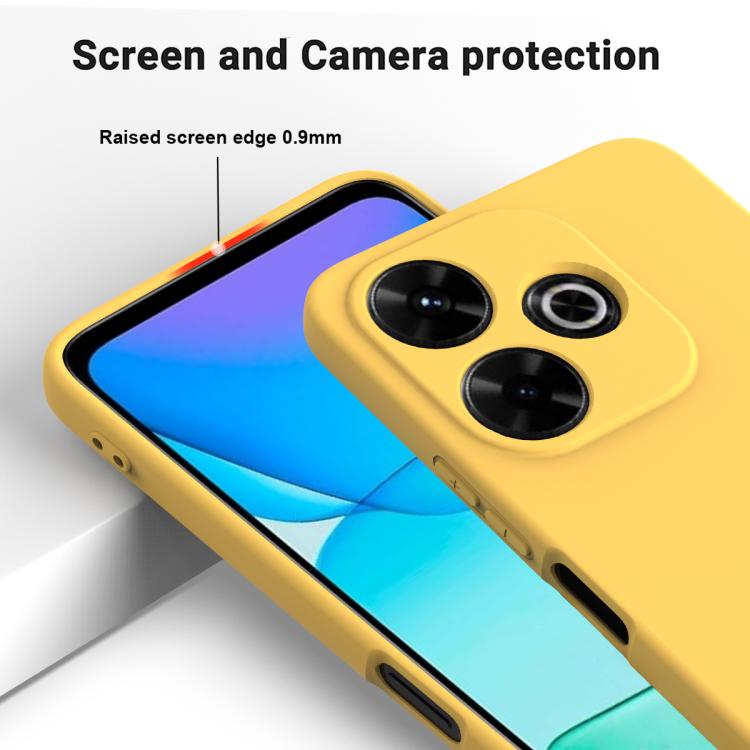 For Redmi 13x 4G Solid Color Liquid Silicone Dropproof Full Coverage Phone Case