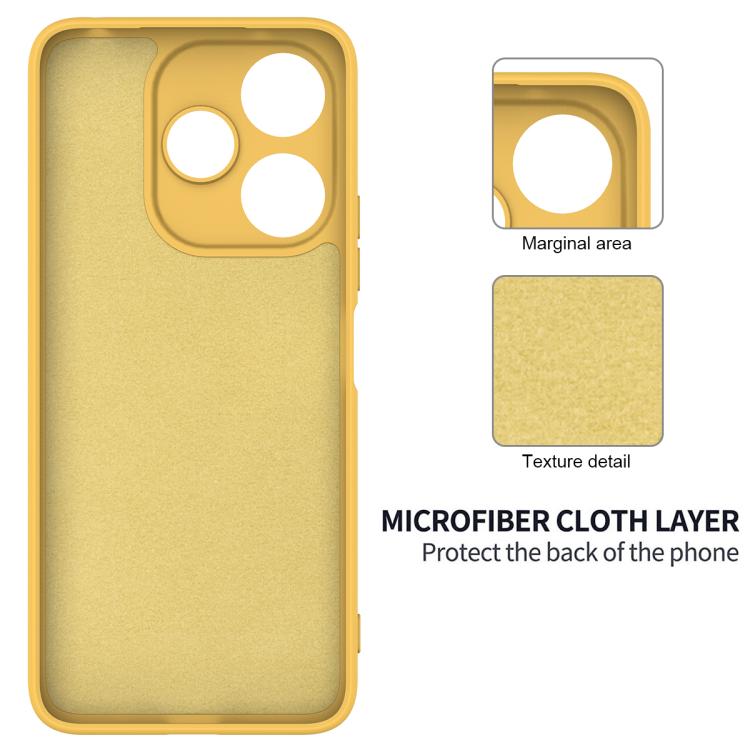 For Redmi 13x 4G Solid Color Liquid Silicone Dropproof Full Coverage Phone Case