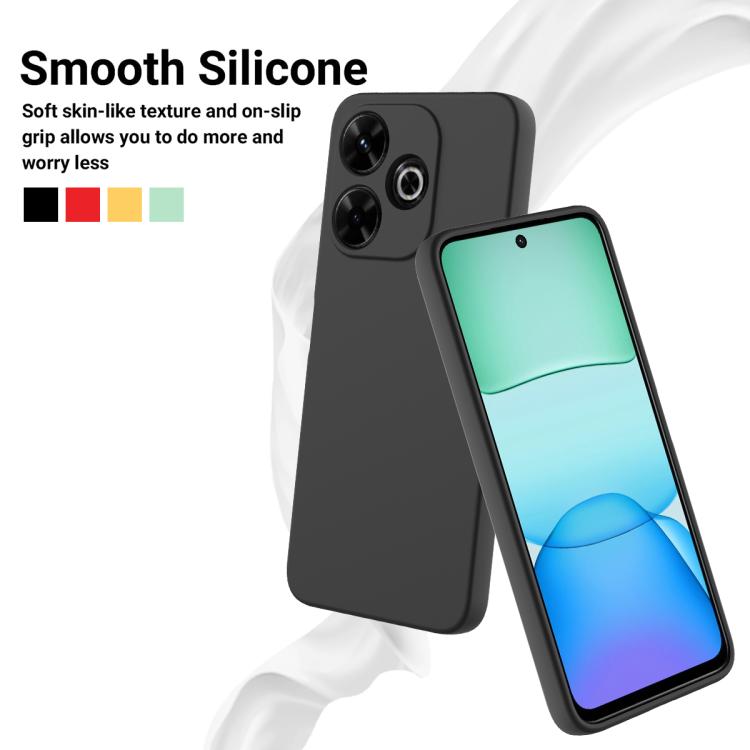 For Redmi 13x 4G Solid Color Liquid Silicone Dropproof Full Coverage Phone Case