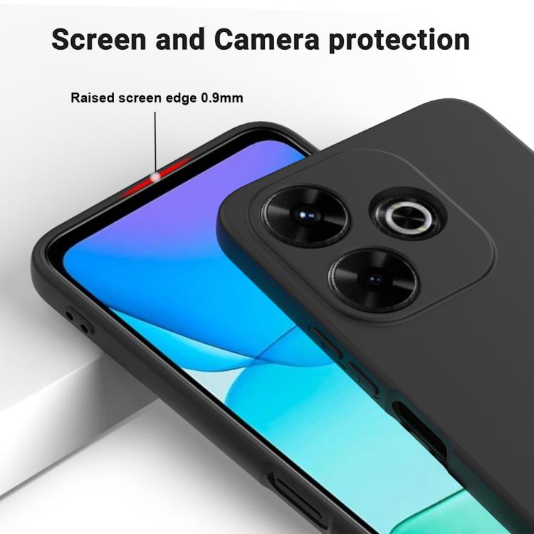 For Redmi 13x 4G Solid Color Liquid Silicone Dropproof Full Coverage Phone Case