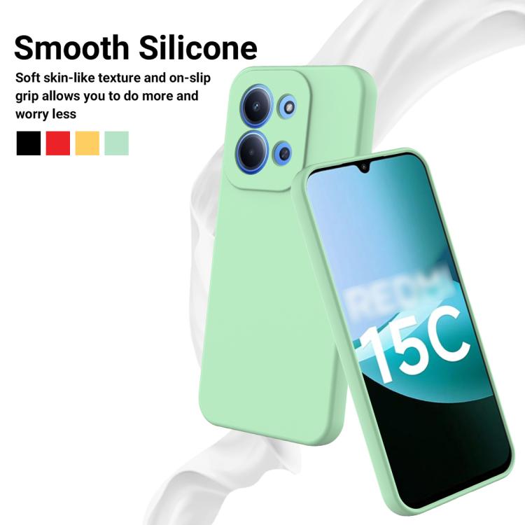 For Redmi 15C 5G / 4G Global 171mm Solid Color Liquid Silicone Dropproof Full Coverage Phone Case