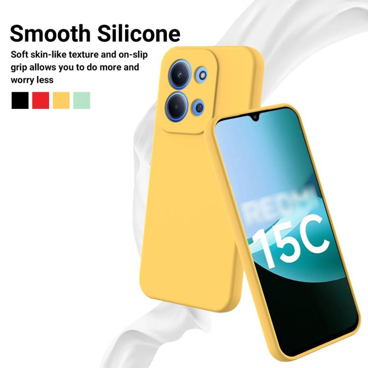 For Redmi 15C 5G / 4G Global 171mm Solid Color Liquid Silicone Dropproof Full Coverage Phone Case