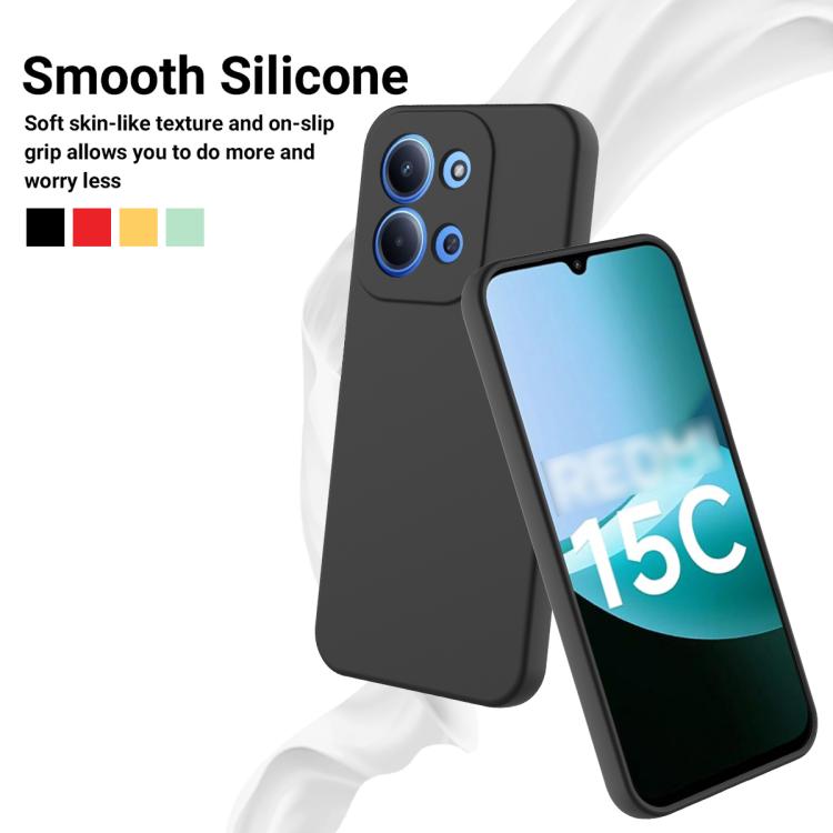 For Redmi 15C 5G / 4G Global 171mm Solid Color Liquid Silicone Dropproof Full Coverage Phone Case