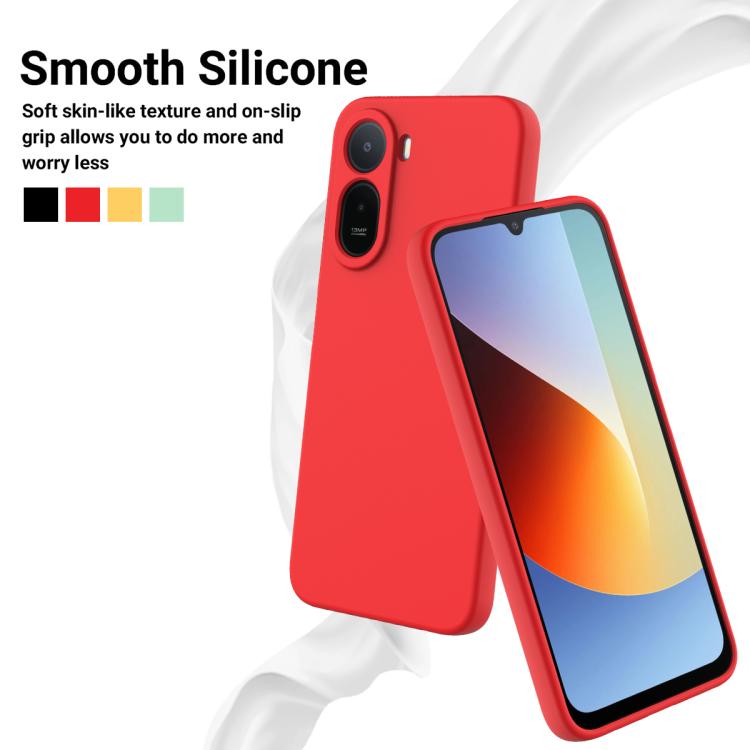 For Redmi A7 Pro 171mm / Poco C85x 5G Solid Color Liquid Silicone Dropproof Full Coverage Phone Case