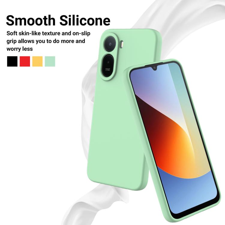For Redmi A7 Pro 171mm / Poco C85x 5G Solid Color Liquid Silicone Dropproof Full Coverage Phone Case