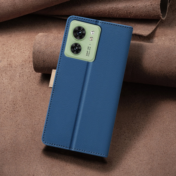 For Motorola Edge 40 5G Color Matching RFID Anti-theft Leather Phone Case