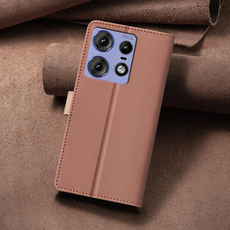 For Motorola Edge 50 Pro 5G Color Matching RFID Anti-theft Leather Phone Case