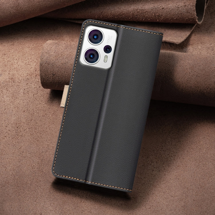 For Motorola Moto G13 4G / G23 4G / G53 5G Color Matching RFID Anti-theft Leather Phone Case