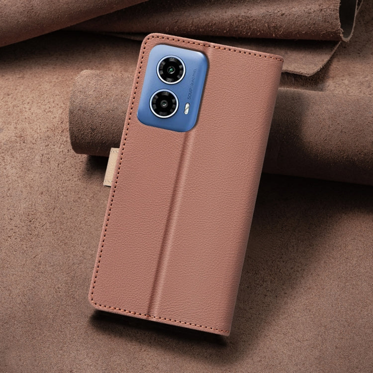 For Motorola Moto G34 5G / G45 5G Color Matching RFID Anti-theft Leather Phone Case