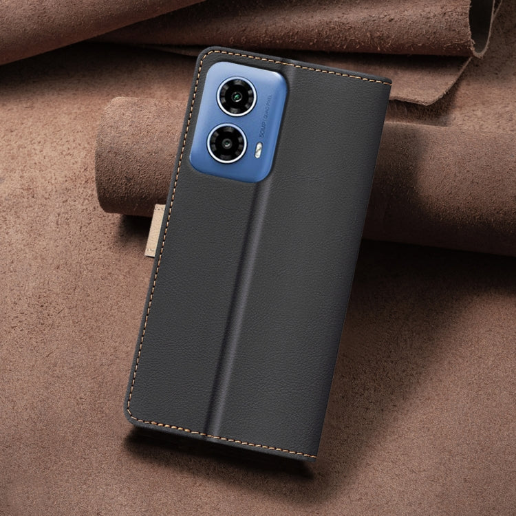 For Motorola Moto G34 5G / G45 5G Color Matching RFID Anti-theft Leather Phone Case