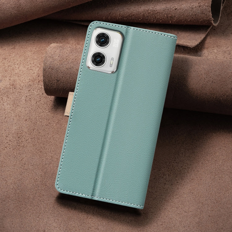 For Motorola Moto G73 5G Color Matching RFID Anti-theft Leather Phone Case