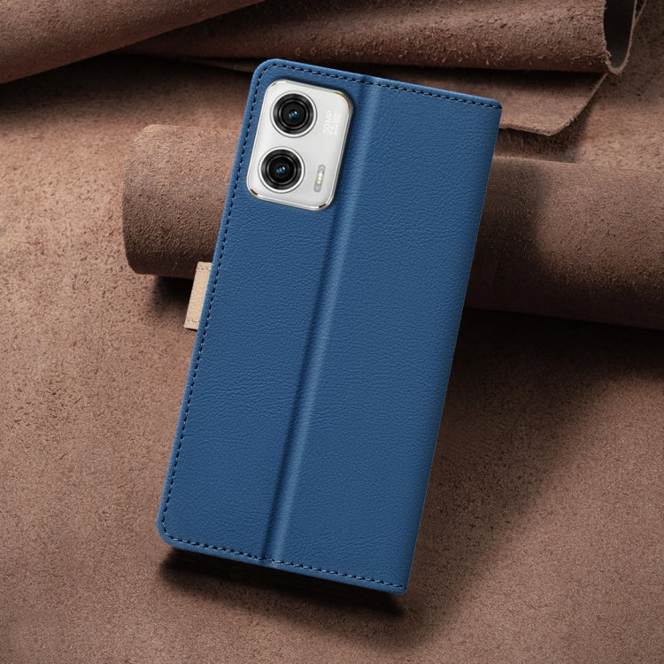 For Motorola Moto G73 5G Color Matching RFID Anti-theft Leather Phone Case
