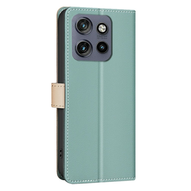For Motorola Edge 50 Neo Color Matching RFID Anti-theft Leather Phone Case