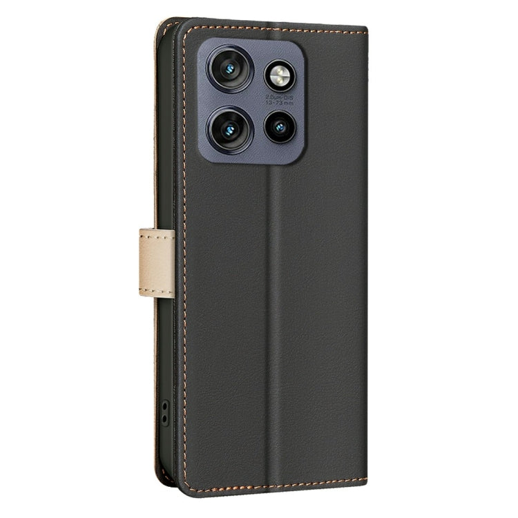 For Motorola Edge 50 Neo Color Matching RFID Anti-theft Leather Phone Case