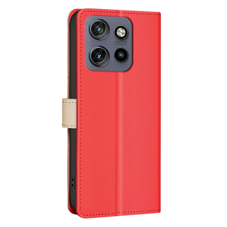 For Motorola Edge 50 Neo Color Matching RFID Anti-theft Leather Phone Case