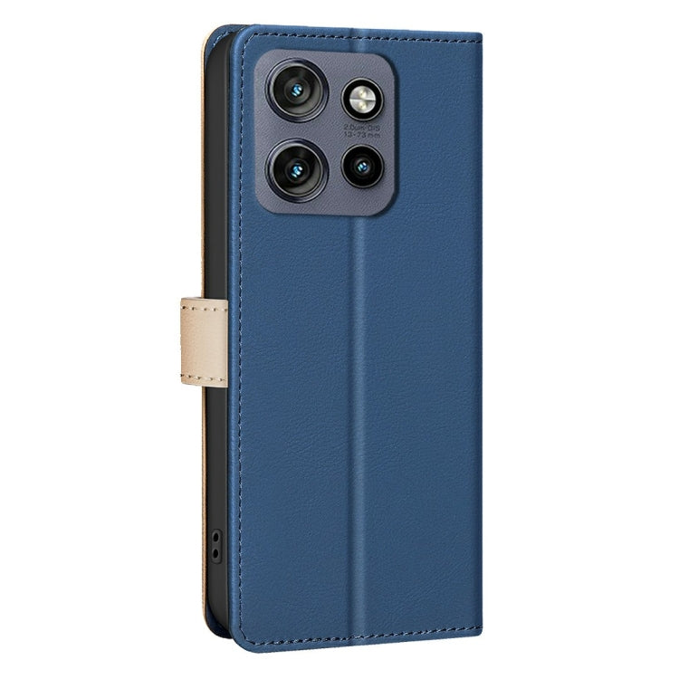 For Motorola Edge 50 Neo Color Matching RFID Anti-theft Leather Phone Case