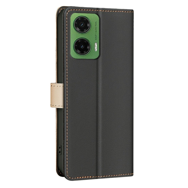 For Motorola Moto G35 Color Matching RFID Anti-theft Leather Phone Case