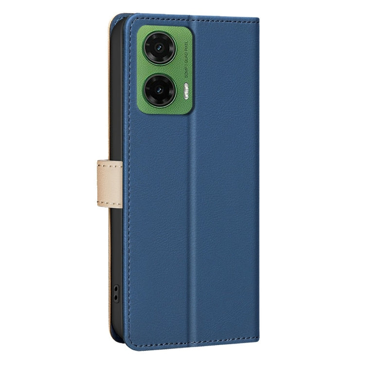 For Motorola Moto G35 Color Matching RFID Anti-theft Leather Phone Case