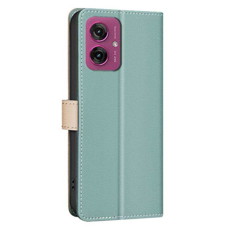 For Motorola Moto G55 Color Matching RFID Anti-theft Leather Phone Case